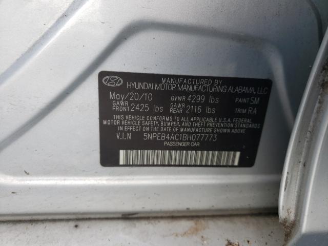 Photo 9 VIN: 5NPEB4AC1BH077773 - HYUNDAI SONATA GLS 