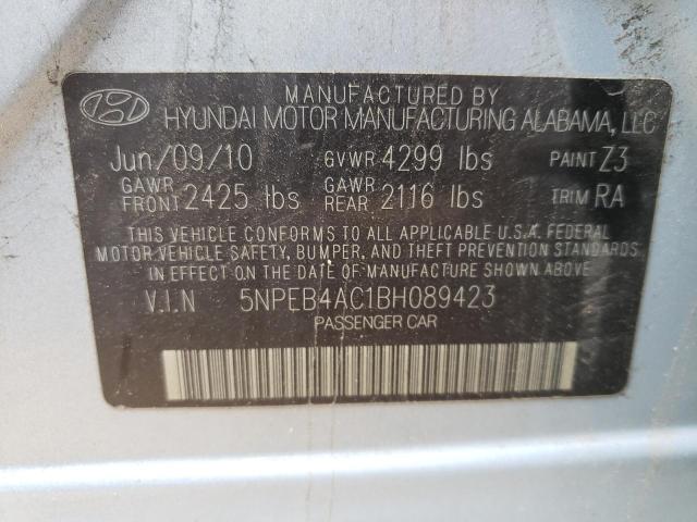 Photo 9 VIN: 5NPEB4AC1BH089423 - HYUNDAI SONATA GLS 