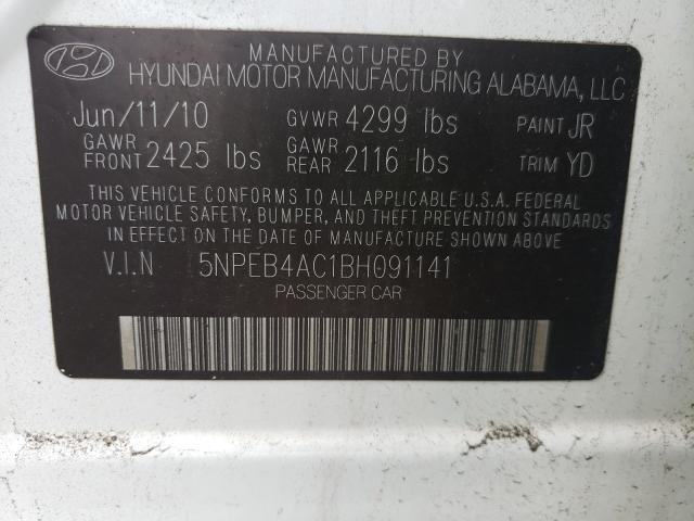 Photo 9 VIN: 5NPEB4AC1BH091141 - HYUNDAI SONATA GLS 