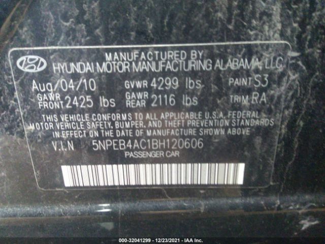 Photo 8 VIN: 5NPEB4AC1BH120606 - HYUNDAI SONATA 