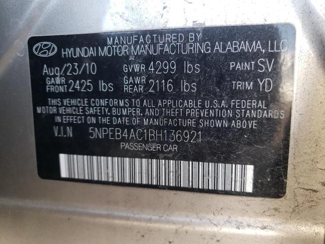 Photo 12 VIN: 5NPEB4AC1BH136921 - HYUNDAI SONATA 