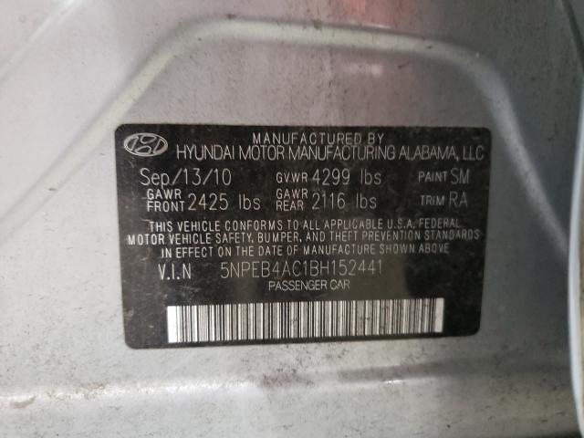 Photo 9 VIN: 5NPEB4AC1BH152441 - HYUNDAI SONATA GLS 