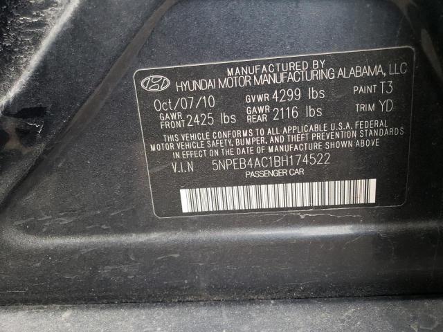 Photo 11 VIN: 5NPEB4AC1BH174522 - HYUNDAI SONATA 