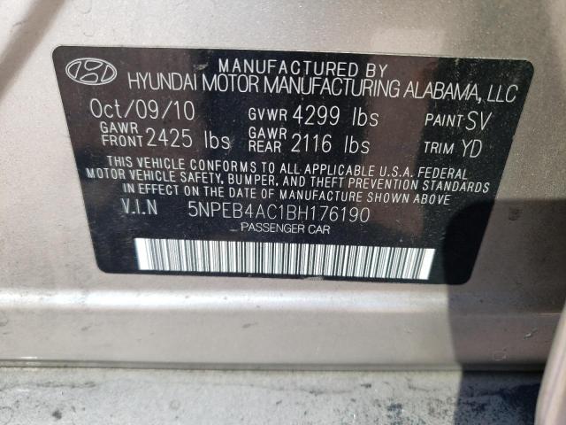 Photo 11 VIN: 5NPEB4AC1BH176190 - HYUNDAI SONATA GLS 