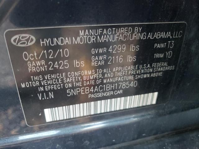 Photo 9 VIN: 5NPEB4AC1BH178540 - HYUNDAI SONATA GLS 