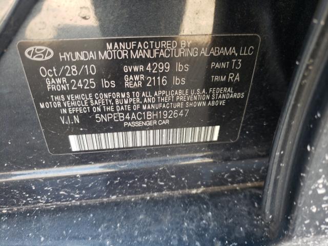 Photo 9 VIN: 5NPEB4AC1BH192647 - HYUNDAI SONATA GLS 