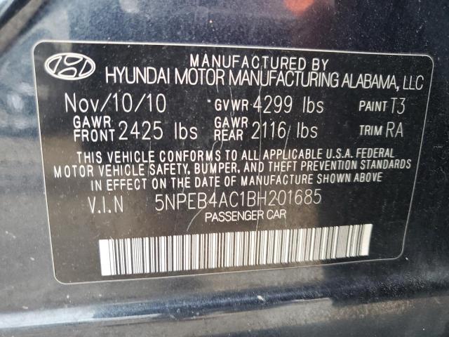 Photo 11 VIN: 5NPEB4AC1BH201685 - HYUNDAI SONATA 