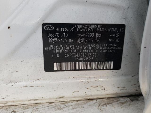 Photo 9 VIN: 5NPEB4AC1BH212153 - HYUNDAI SONATA GLS 