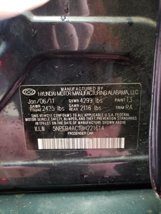 Photo 9 VIN: 5NPEB4AC1BH221614 - HYUNDAI SONATA 