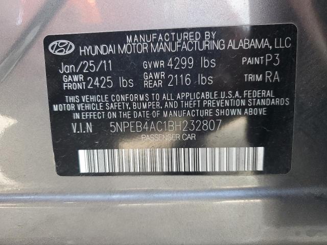 Photo 12 VIN: 5NPEB4AC1BH232807 - HYUNDAI SONATA 