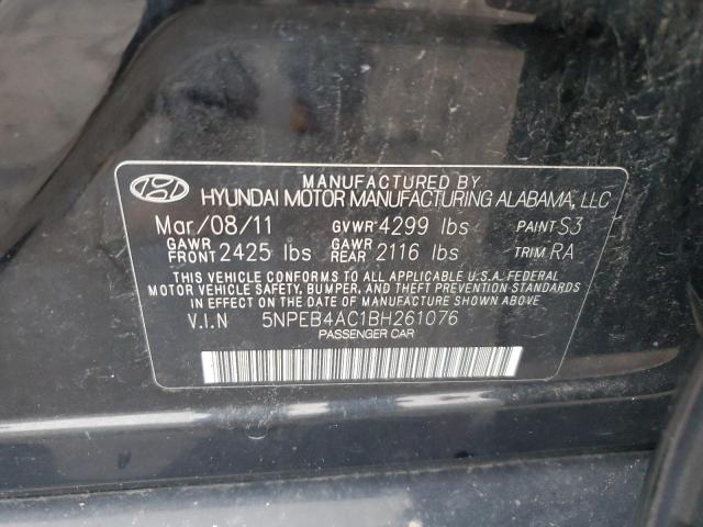 Photo 11 VIN: 5NPEB4AC1BH261076 - HYUNDAI SONATA GLS 