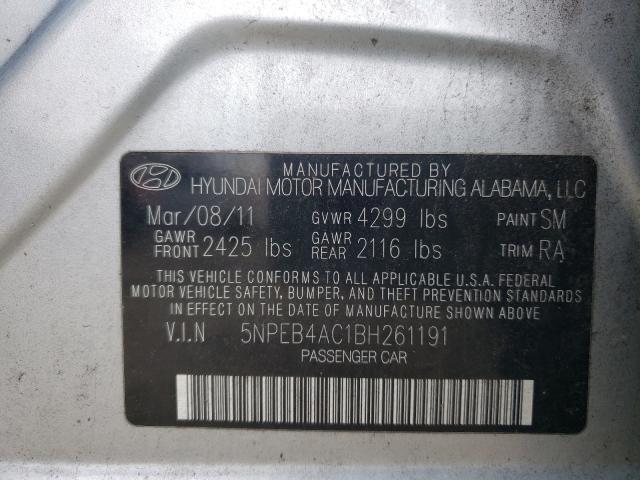 Photo 9 VIN: 5NPEB4AC1BH261191 - HYUNDAI SONATA GLS 