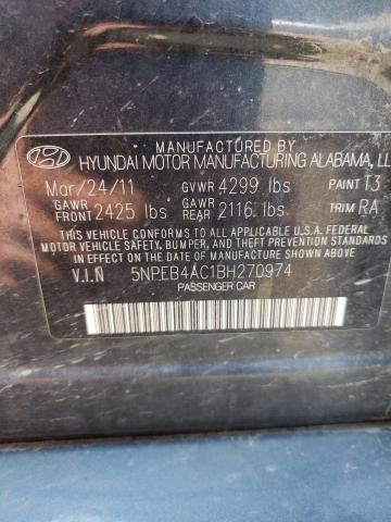 Photo 9 VIN: 5NPEB4AC1BH270974 - HYUNDAI SONATA GLS 