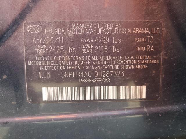 Photo 11 VIN: 5NPEB4AC1BH287323 - HYUNDAI SONATA 