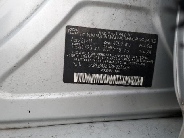 Photo 11 VIN: 5NPEB4AC1BH288004 - HYUNDAI SONATA GLS 