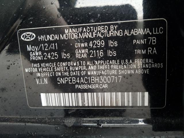 Photo 9 VIN: 5NPEB4AC1BH300717 - HYUNDAI SONATA GLS 