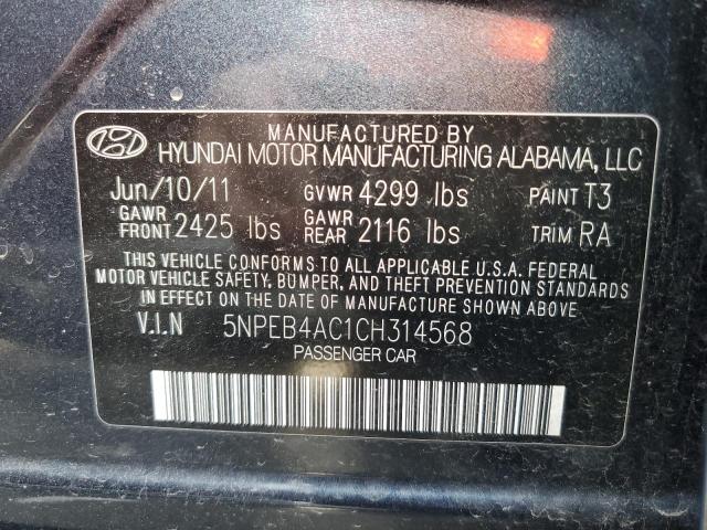 Photo 11 VIN: 5NPEB4AC1CH314568 - HYUNDAI SONATA GLS 