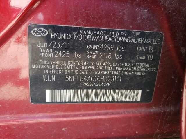 Photo 11 VIN: 5NPEB4AC1CH323111 - HYUNDAI SONATA 