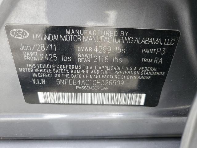 Photo 11 VIN: 5NPEB4AC1CH326509 - HYUNDAI SONATA GLS 