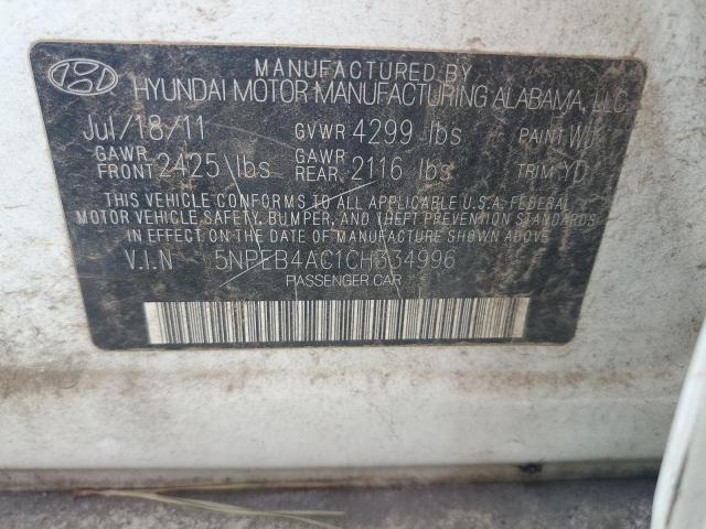 Photo 11 VIN: 5NPEB4AC1CH334996 - HYUNDAI SONATA GLS 