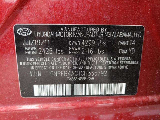 Photo 11 VIN: 5NPEB4AC1CH335792 - HYUNDAI SONATA GLS 