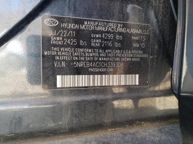 Photo 11 VIN: 5NPEB4AC1CH339308 - HYUNDAI SONATA 