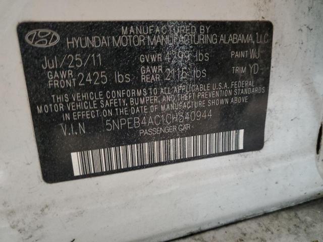 Photo 12 VIN: 5NPEB4AC1CH340944 - HYUNDAI SONATA GLS 