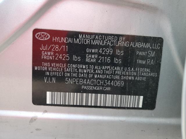 Photo 12 VIN: 5NPEB4AC1CH344069 - HYUNDAI SONATA 