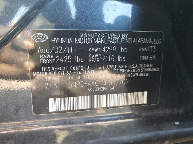 Photo 11 VIN: 5NPEB4AC1CH347702 - HYUNDAI SONATA GLS 