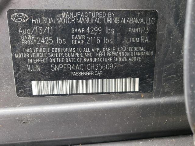 Photo 11 VIN: 5NPEB4AC1CH356092 - HYUNDAI SONATA GLS 