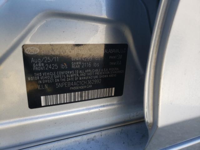 Photo 9 VIN: 5NPEB4AC1CH362992 - HYUNDAI SONATA GLS 