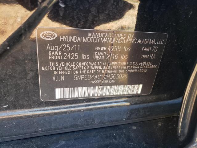 Photo 11 VIN: 5NPEB4AC1CH363026 - HYUNDAI SONATA 