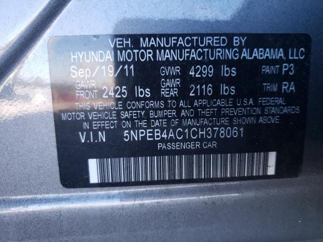 Photo 9 VIN: 5NPEB4AC1CH378061 - HYUNDAI SONATA GLS 