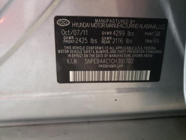 Photo 9 VIN: 5NPEB4AC1CH391702 - HYUNDAI SONATA GLS 