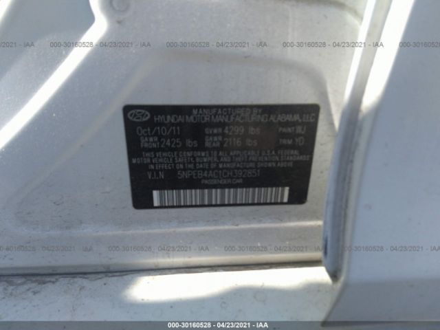 Photo 8 VIN: 5NPEB4AC1CH392851 - HYUNDAI SONATA 