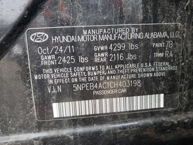 Photo 11 VIN: 5NPEB4AC1CH403198 - HYUNDAI SONATA 