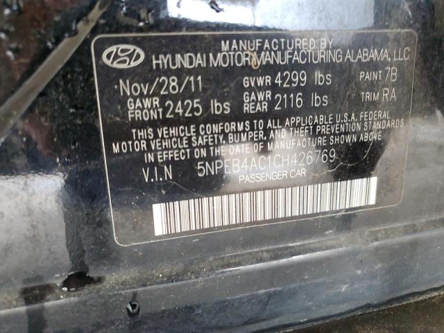 Photo 11 VIN: 5NPEB4AC1CH426769 - HYUNDAI SONATA 