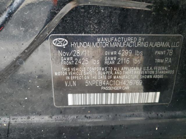 Photo 11 VIN: 5NPEB4AC1CH426769 - HYUNDAI SONATA 