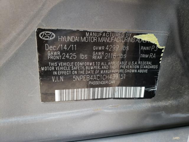 Photo 9 VIN: 5NPEB4AC1CH439151 - HYUNDAI SONATA GLS 