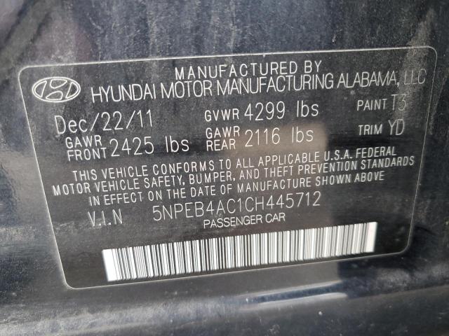 Photo 9 VIN: 5NPEB4AC1CH445712 - HYUNDAI SONATA GLS 