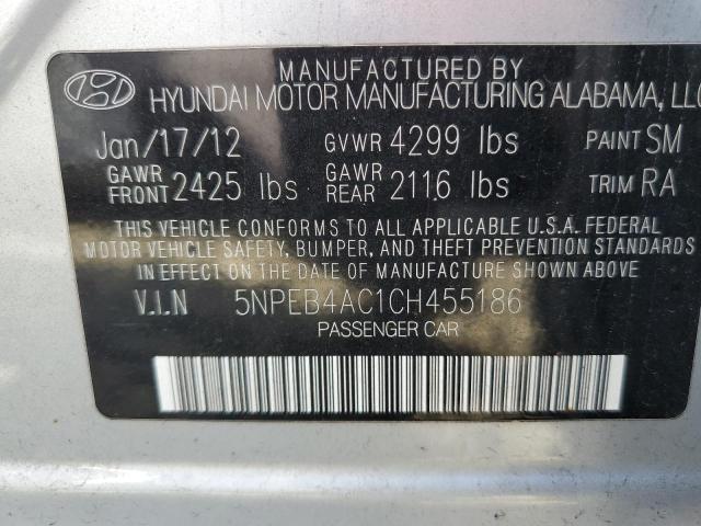 Photo 9 VIN: 5NPEB4AC1CH455186 - HYUNDAI SONATA GLS 