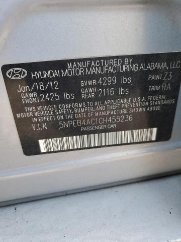 Photo 11 VIN: 5NPEB4AC1CH455236 - HYUNDAI SONATA GLS 