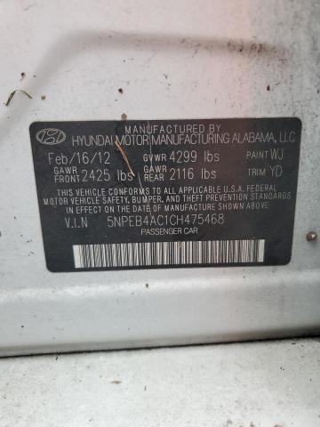 Photo 12 VIN: 5NPEB4AC1CH475468 - HYUNDAI SONATA GLS 