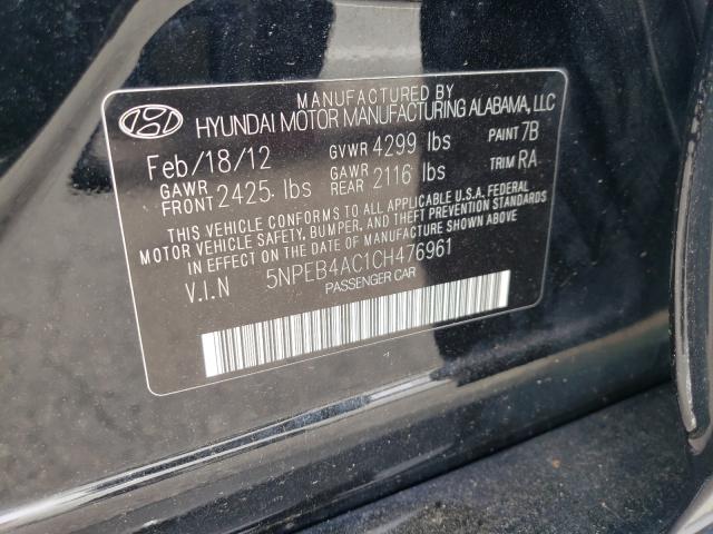 Photo 9 VIN: 5NPEB4AC1CH476961 - HYUNDAI SONATA GLS 