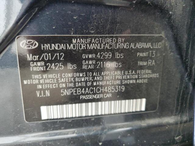 Photo 12 VIN: 5NPEB4AC1CH485319 - HYUNDAI SONATA GLS 