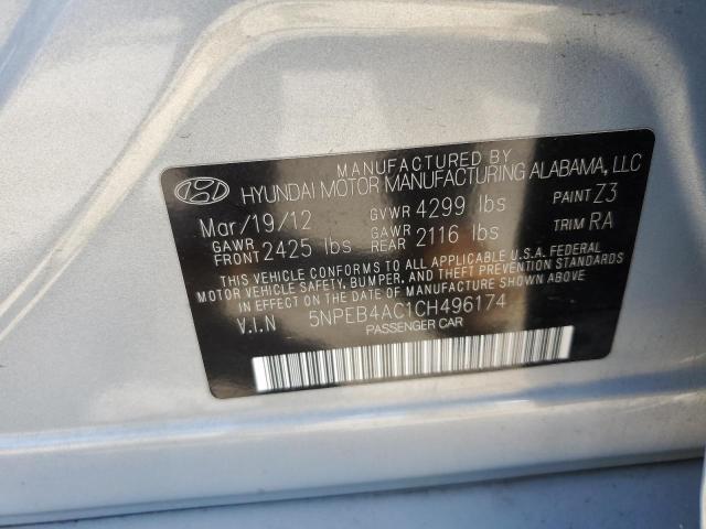 Photo 11 VIN: 5NPEB4AC1CH496174 - HYUNDAI SONATA 