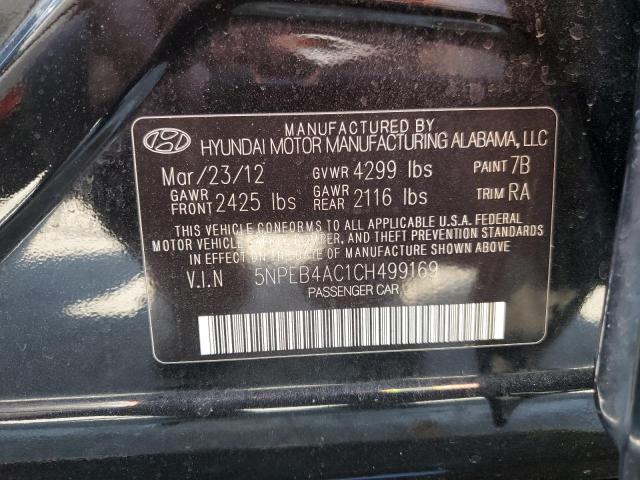 Photo 12 VIN: 5NPEB4AC1CH499169 - HYUNDAI SONATA 