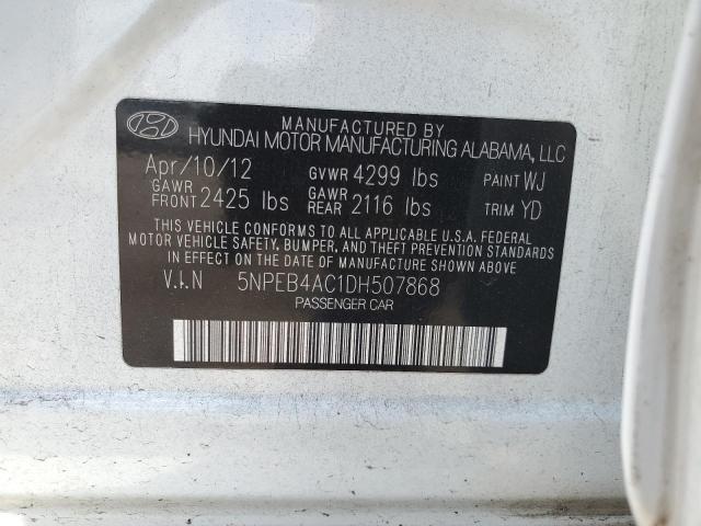 Photo 12 VIN: 5NPEB4AC1DH507868 - HYUNDAI SONATA GLS 