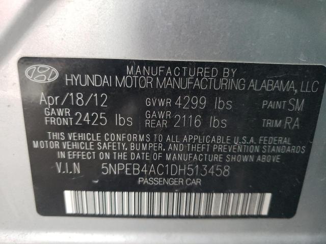 Photo 9 VIN: 5NPEB4AC1DH513458 - HYUNDAI SONATA GLS 