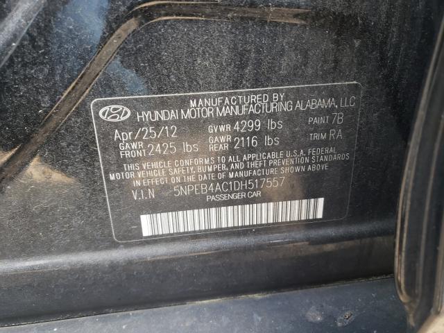 Photo 9 VIN: 5NPEB4AC1DH517557 - HYUNDAI SONATA GLS 